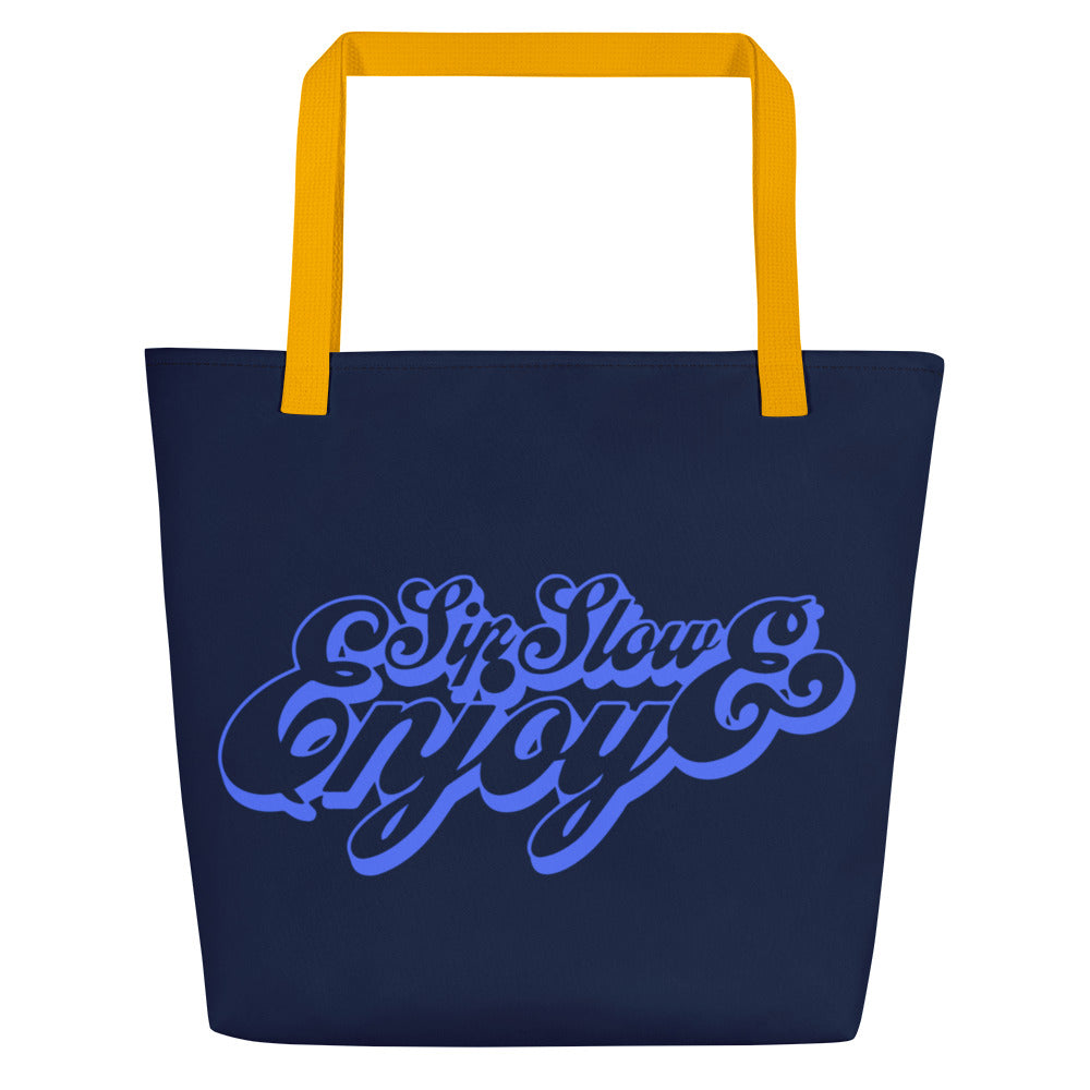 Sip Slow & Enjoy Tote (with pocket)